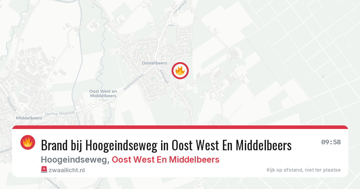 Brand bij Hoogeindseweg in Oost West En Middelbeers — 12 jun 2026