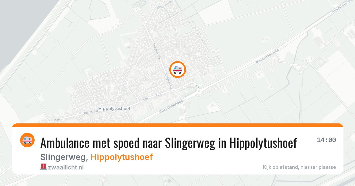 Ambulance met spoed naar Slingerweg in Hippolytushoef — 18 apr 2026
