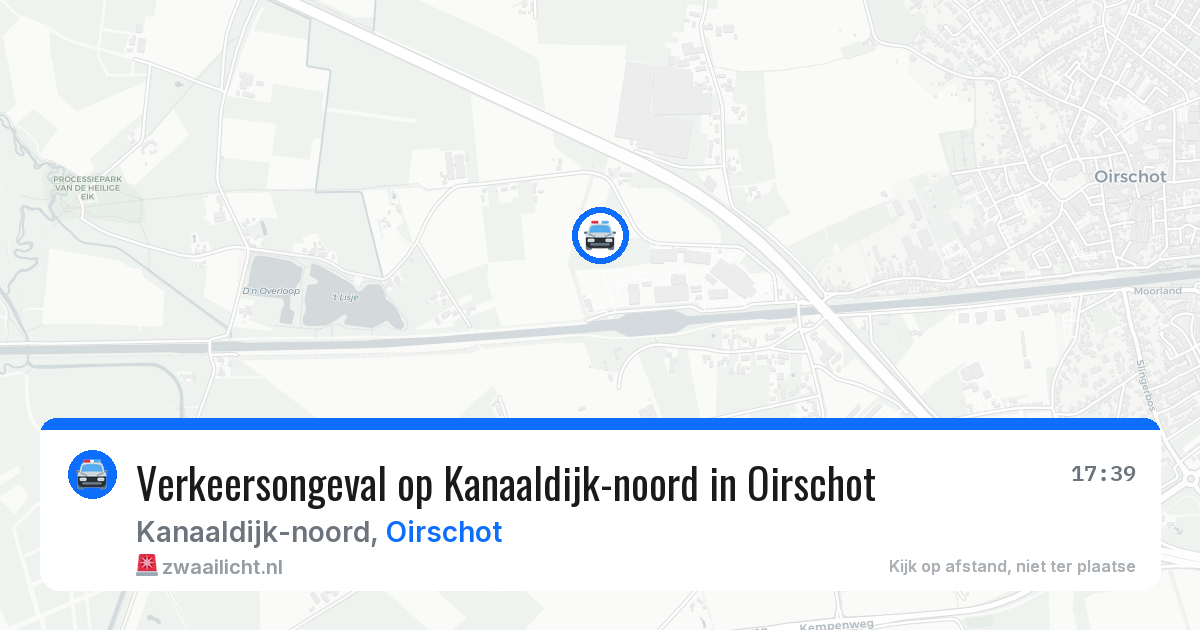 Verkeersongeval op Kanaaldijk-noord in Oirschot — 28 jul 2026