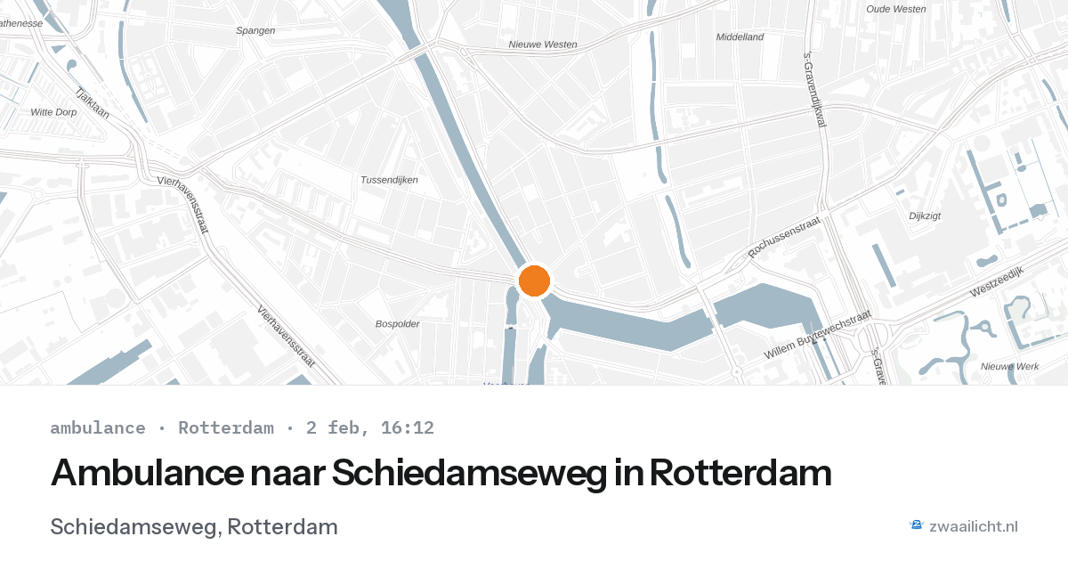 Ambulance naar Schiedamseweg in Rotterdam — 2 feb 2026