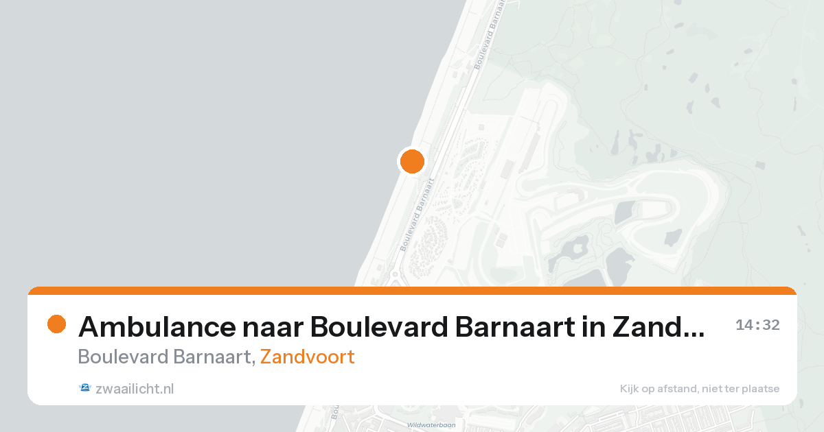 Ambulance naar Boulevard Barnaart in Zandvoort — 27 mei 2026