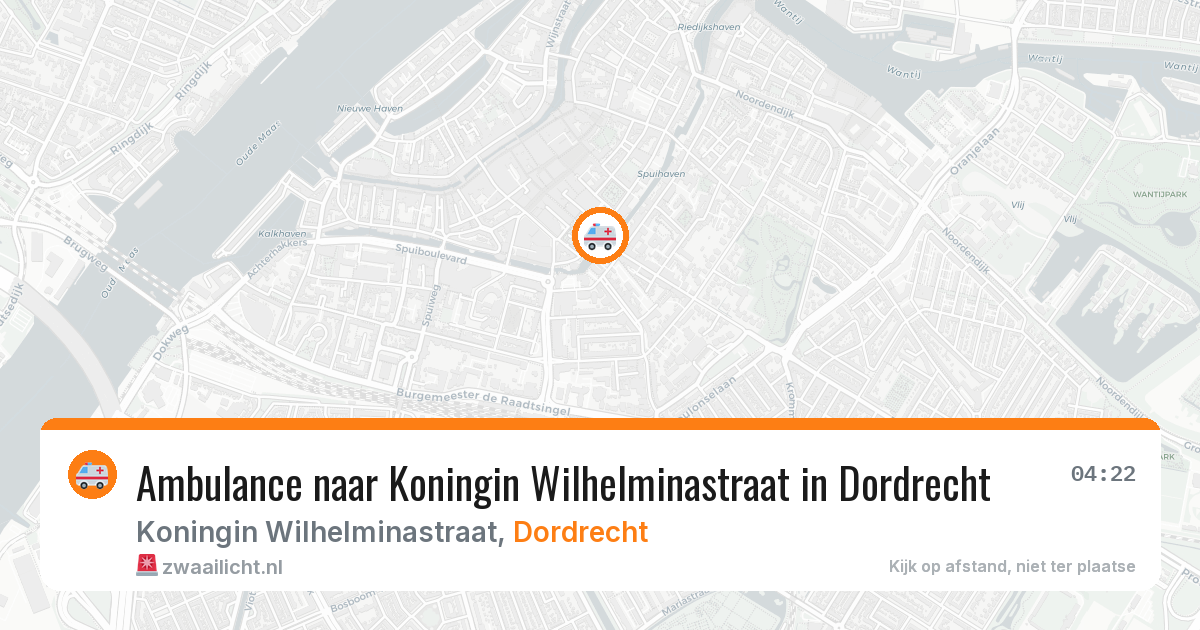 Ambulance naar Koningin Wilhelminastraat in Dordrecht — 1 apr 2026
