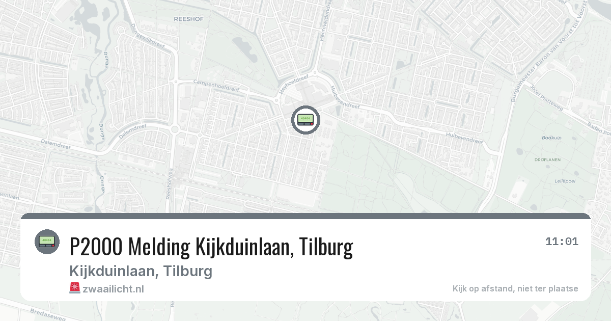 P2000 Melding Kijkduinlaan, Tilburg — 11 jun 2026