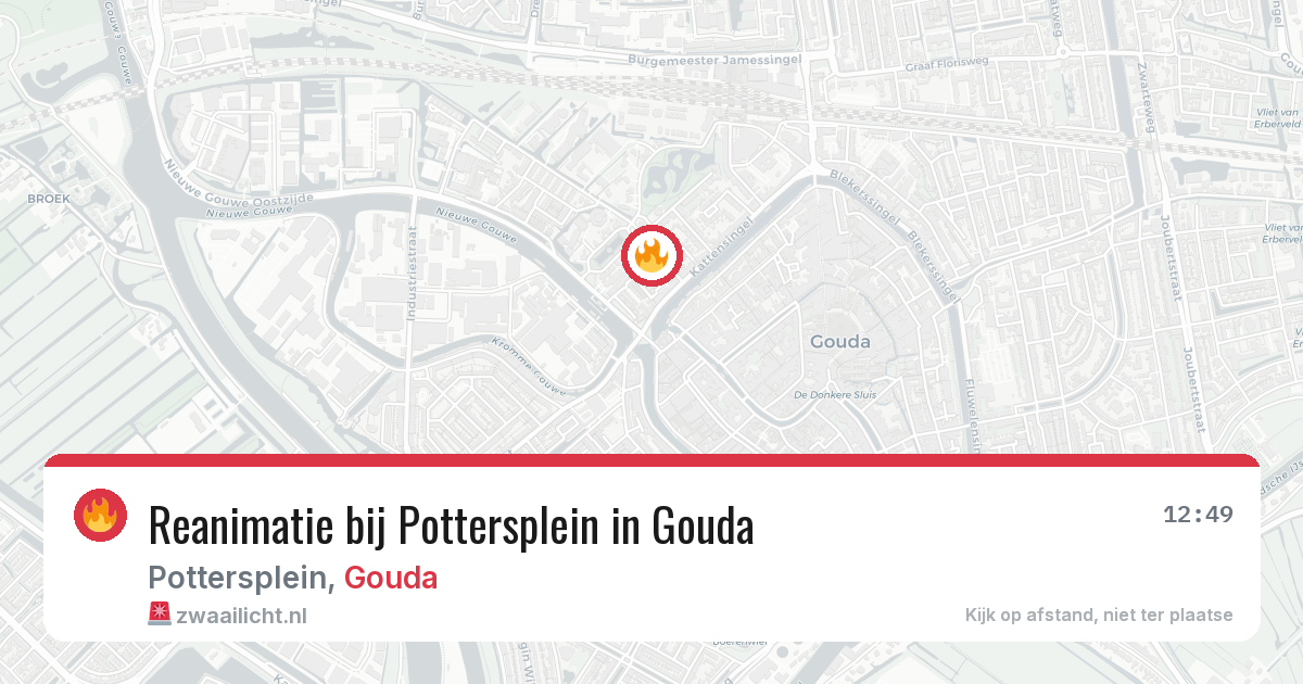 Reanimatie bij Pottersplein in Gouda — 12 mei 2026