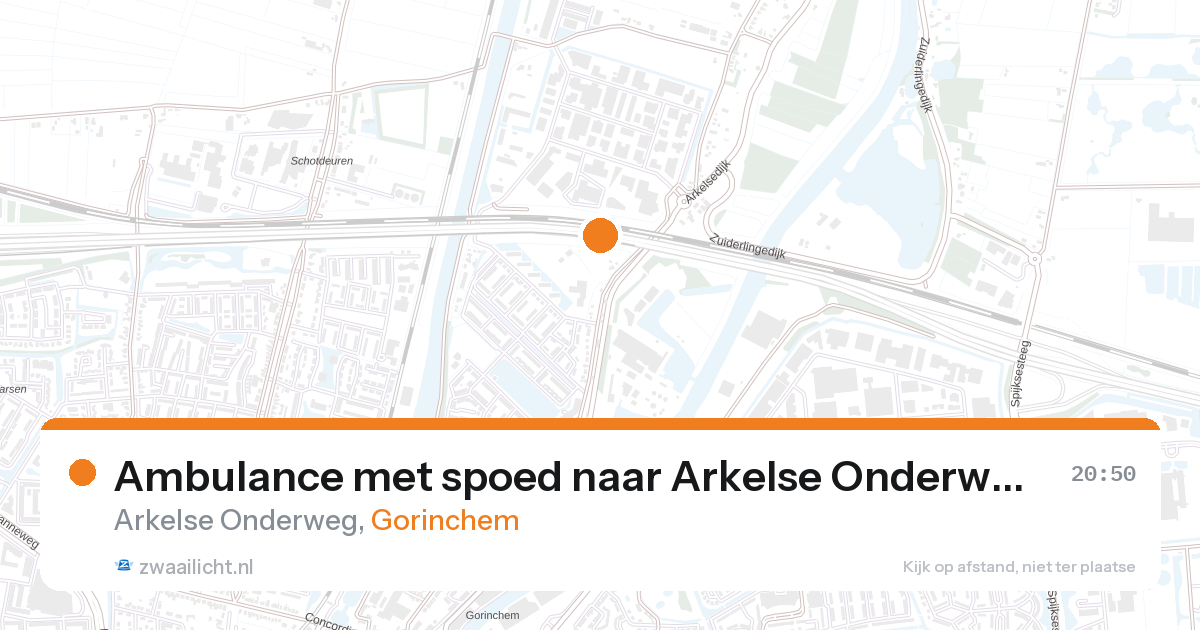 Ambulance met spoed naar Arkelse Onderweg in Gorinchem — 26 aug 2026