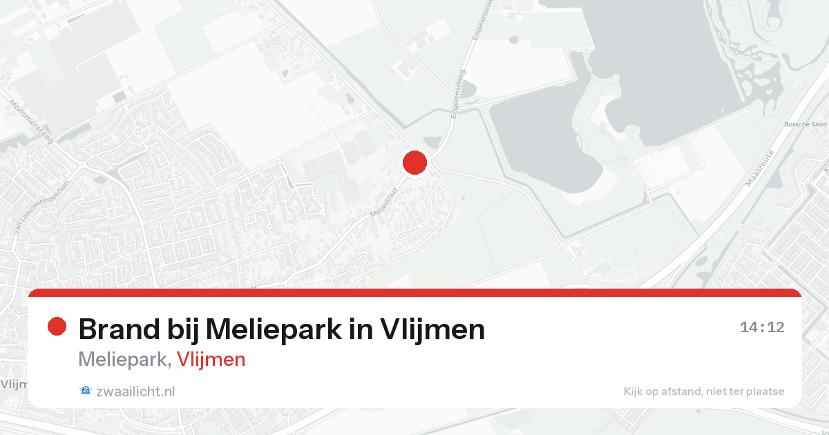 Brand bij Meliepark in Vlijmen — 14 aug 2026