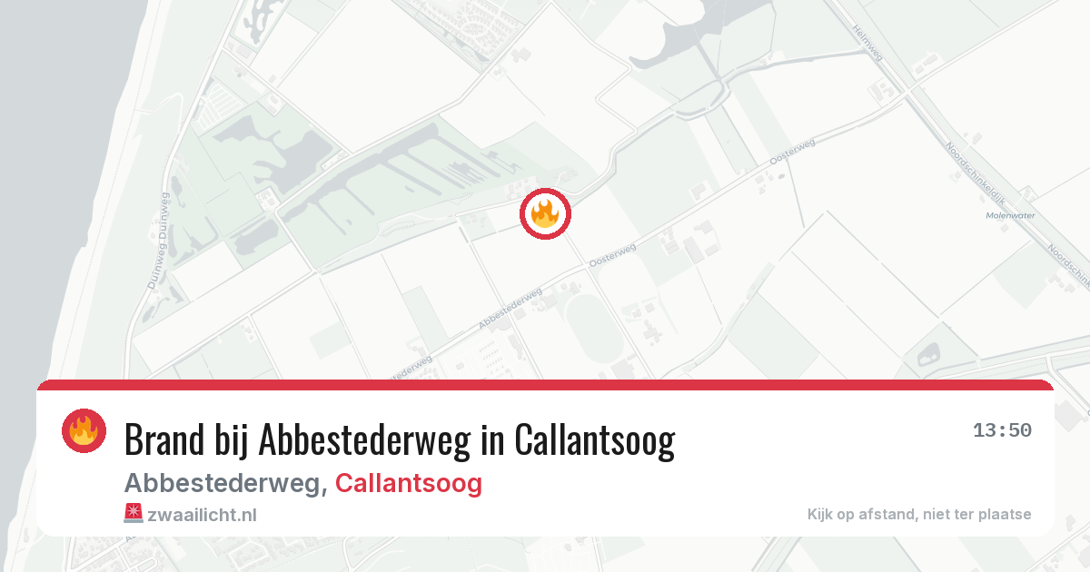 Brand bij Abbestederweg in Callantsoog — 4 jun 2026