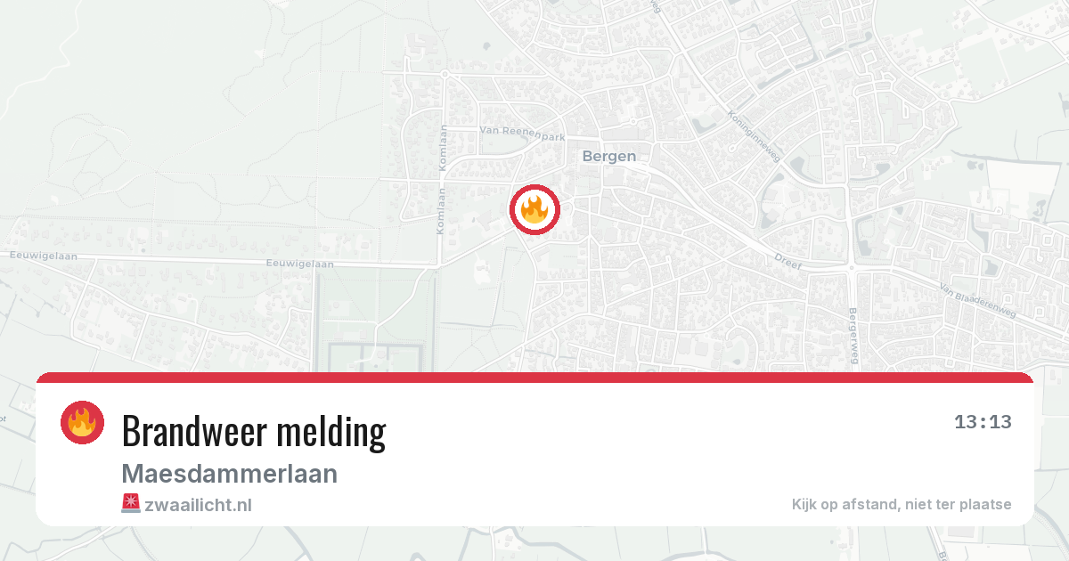 Brandweer melding — 5 apr 2026