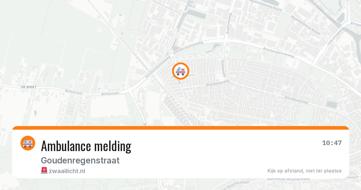 Ambulance melding — 9 mei 2026