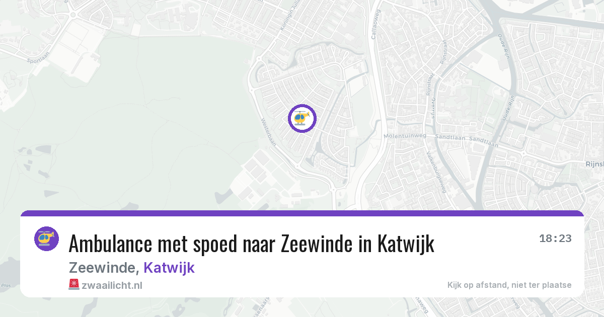 Ambulance met spoed naar Zeewinde in Katwijk — 29 mrt 2026