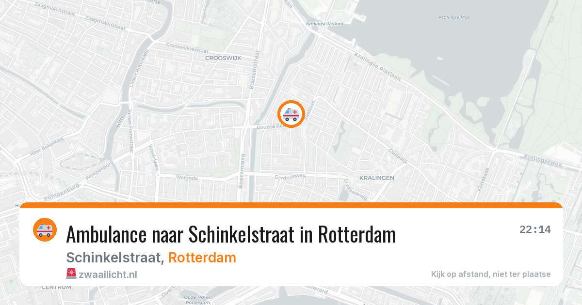 Ambulance naar Schinkelstraat in Rotterdam — 24 mei 2026