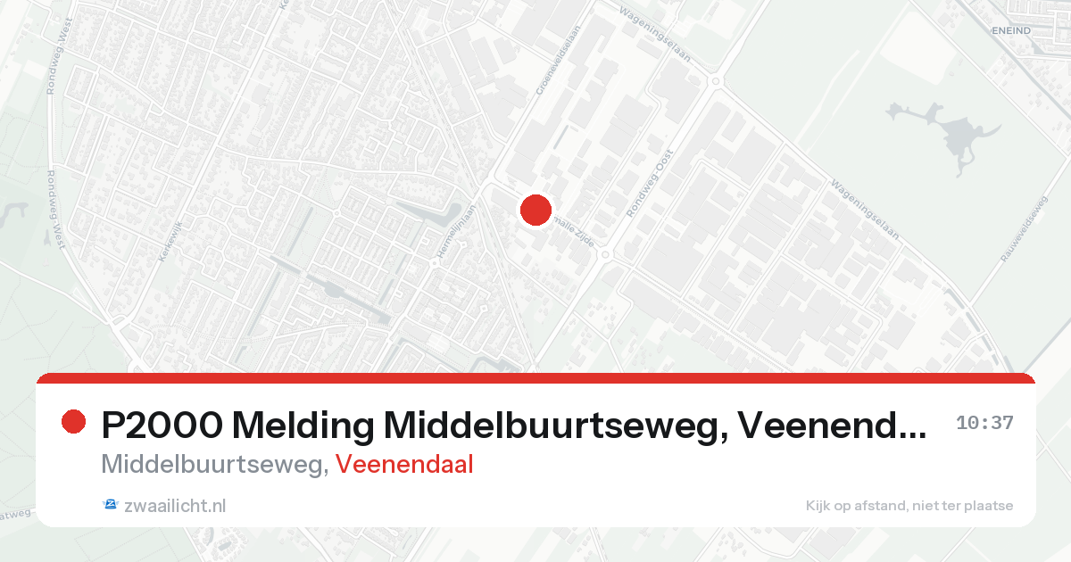 P2000 Melding Middelbuurtseweg, Veenendaal — 31 jan 2026
