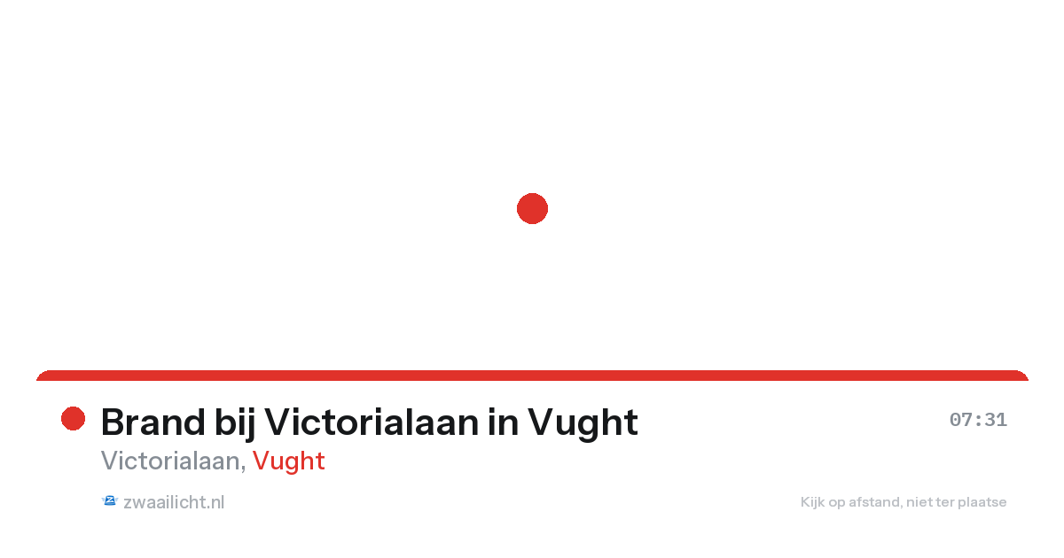 Brand bij Victorialaan in Vught — 29 mrt 2026
