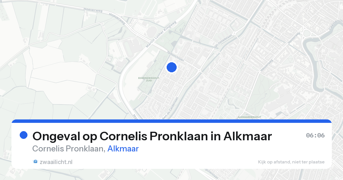 Ongeval op Cornelis Pronklaan in Alkmaar — 26 aug 2026