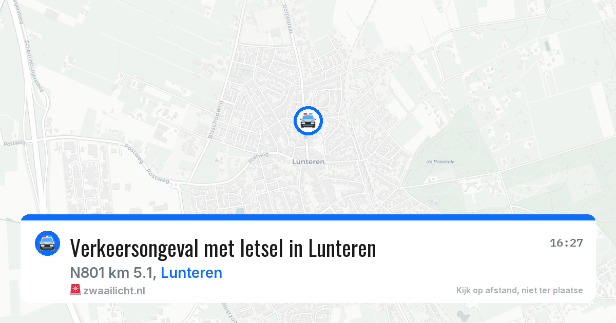 Verkeersongeval met letsel in Lunteren — 26 mrt 2026