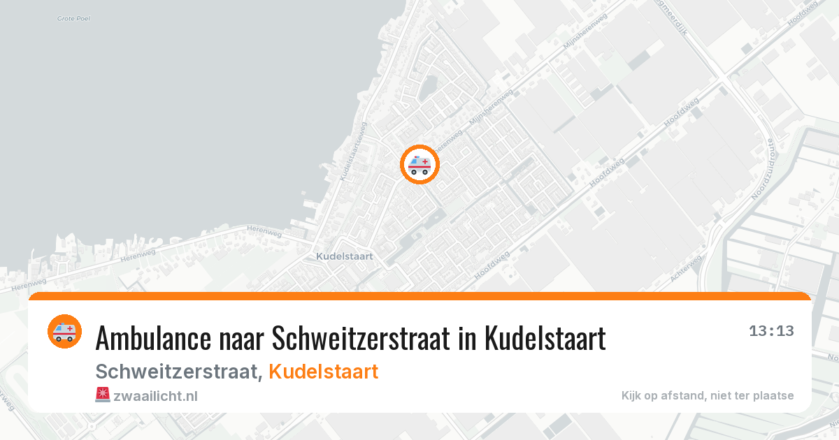 Ambulance naar Schweitzerstraat in Kudelstaart — 15 mei 2026