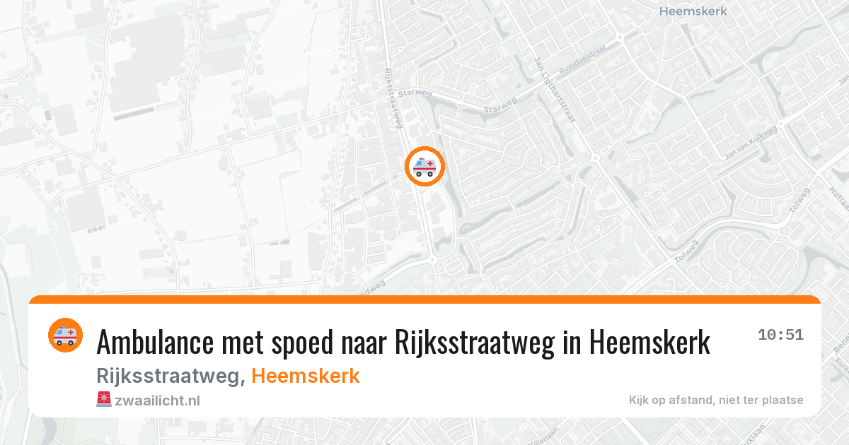 Ambulance met spoed naar Rijksstraatweg in Heemskerk — 8 apr 2026