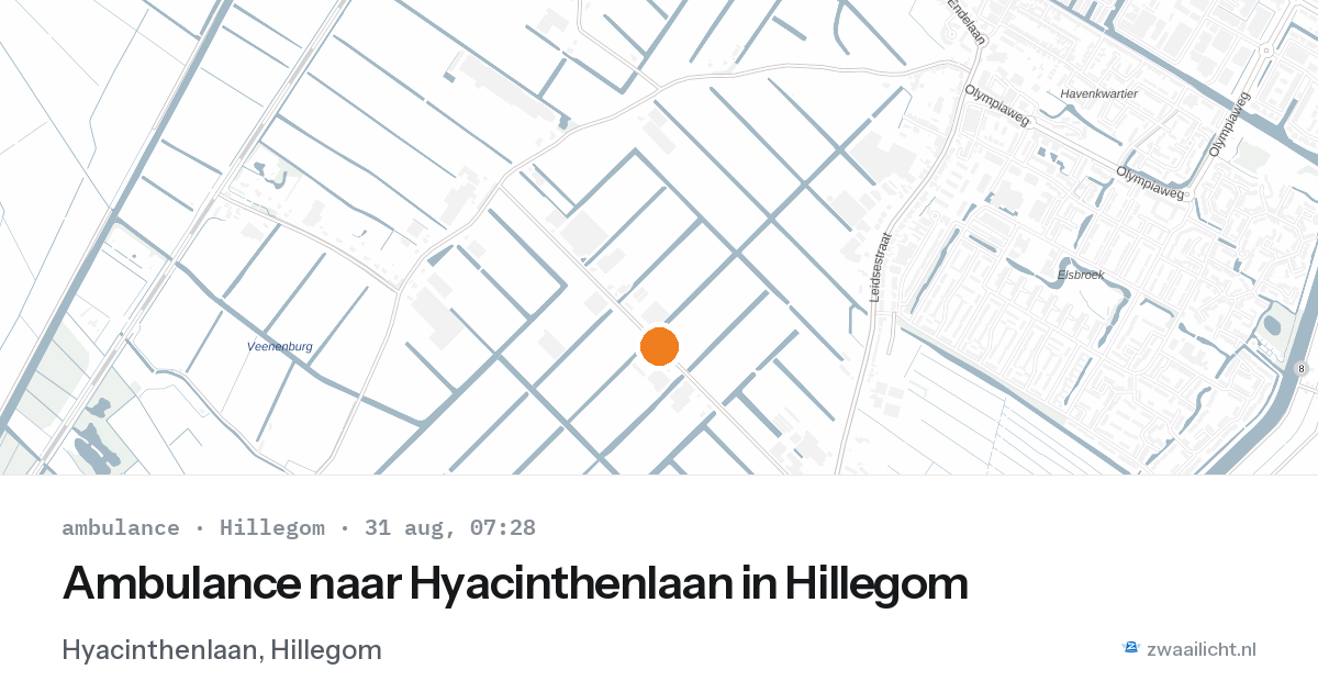 Ambulance naar Hyacinthenlaan in Hillegom — 31 aug 2026