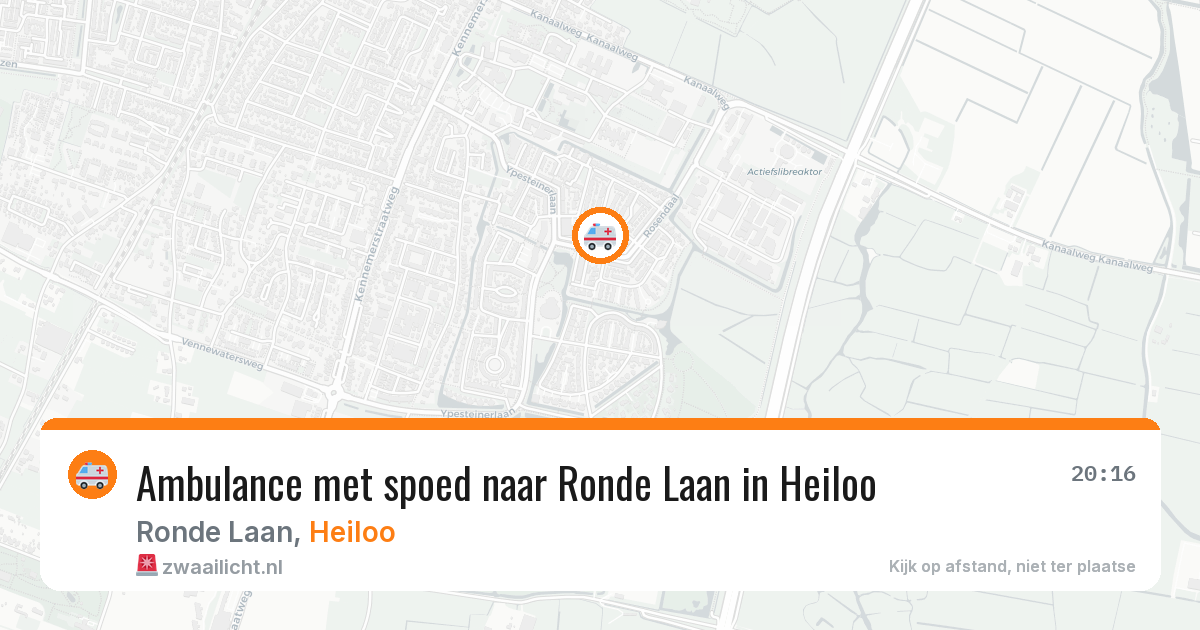 Ambulance met spoed naar Ronde Laan in Heiloo — 8 aug 2026