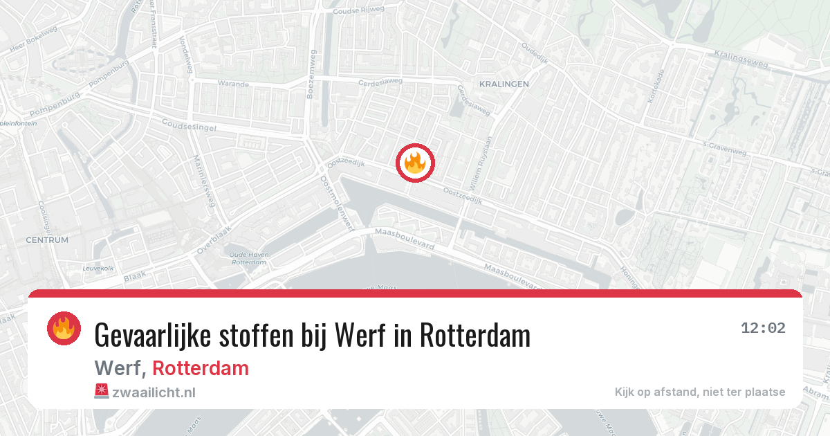 Gevaarlijke stoffen bij Werf in Rotterdam — 3 mrt 2026