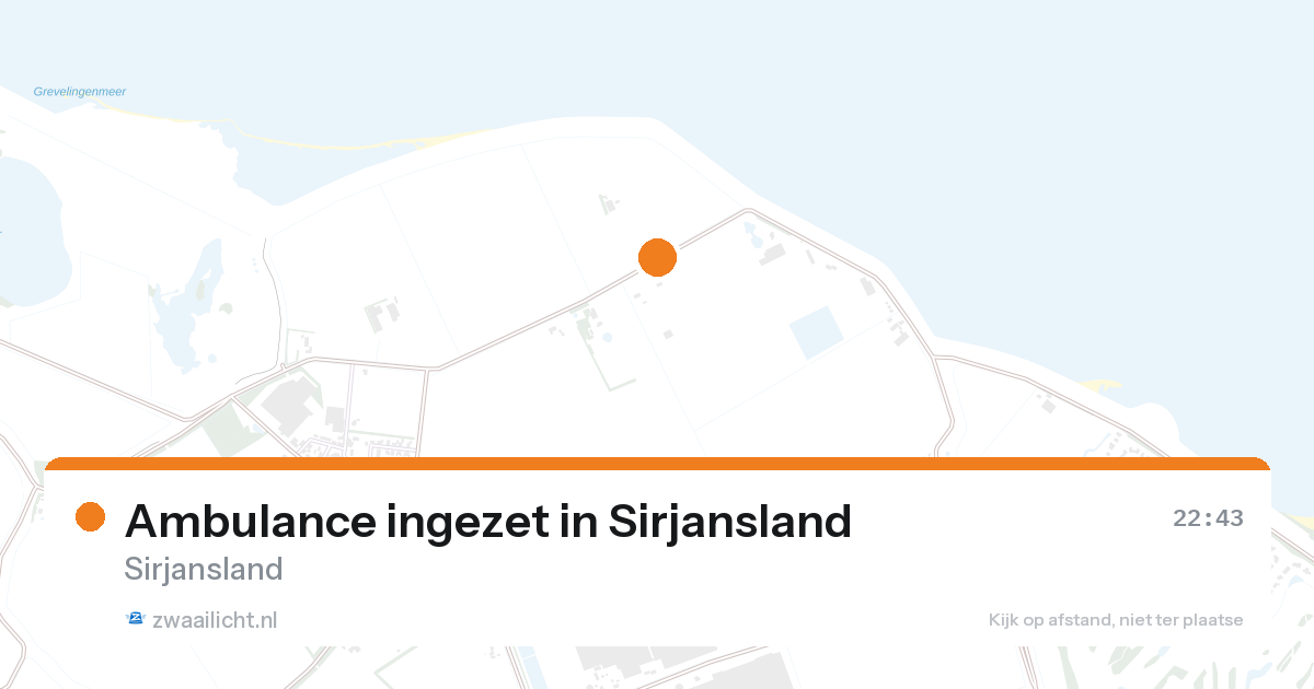 Ambulance ingezet in Sirjansland — 27 aug 2026
