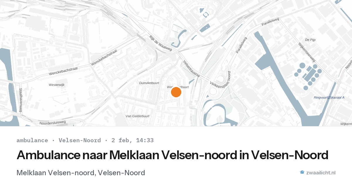 Ambulance naar Melklaan Velsen-noord in Velsen-Noord — 2 feb 2026