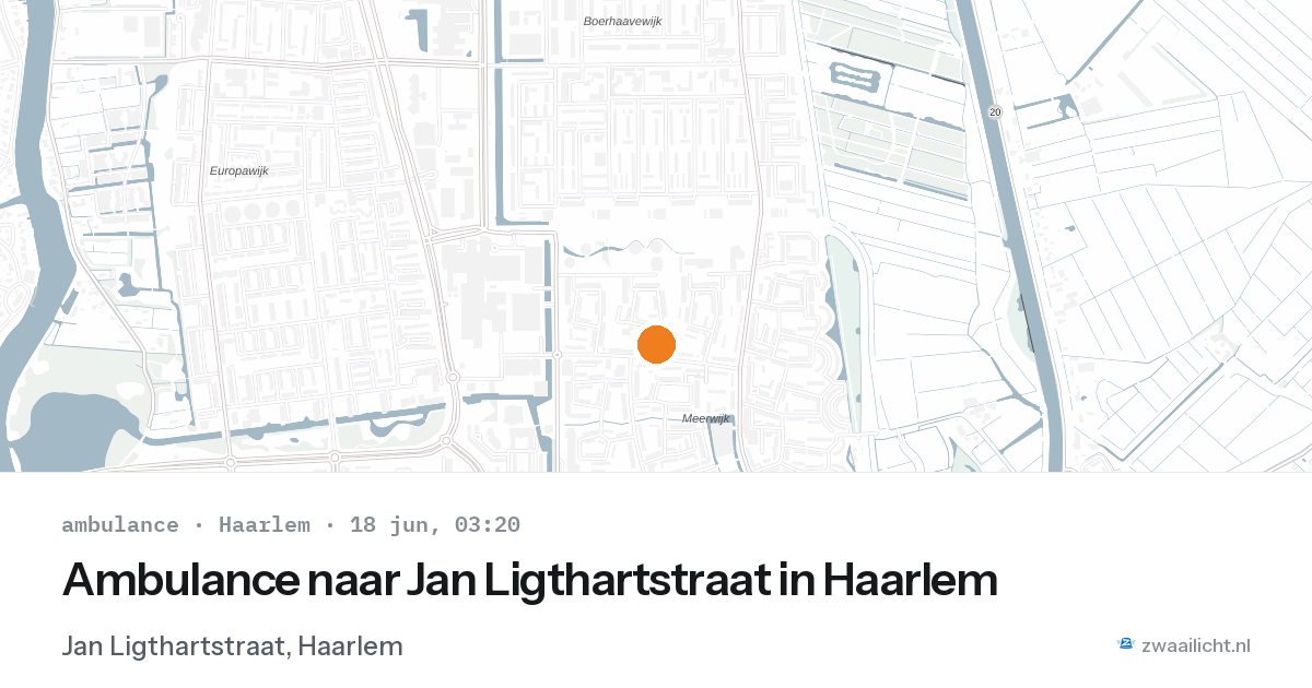 Ambulance naar Jan Ligthartstraat in Haarlem — 18 jun 2026