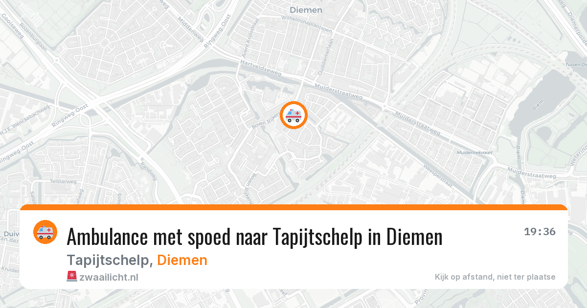Ambulance met spoed naar Tapijtschelp in Diemen — 15 jun 2026