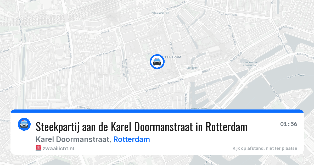 Steekpartij aan de Karel Doormanstraat in Rotterdam — 6 aug 2026
