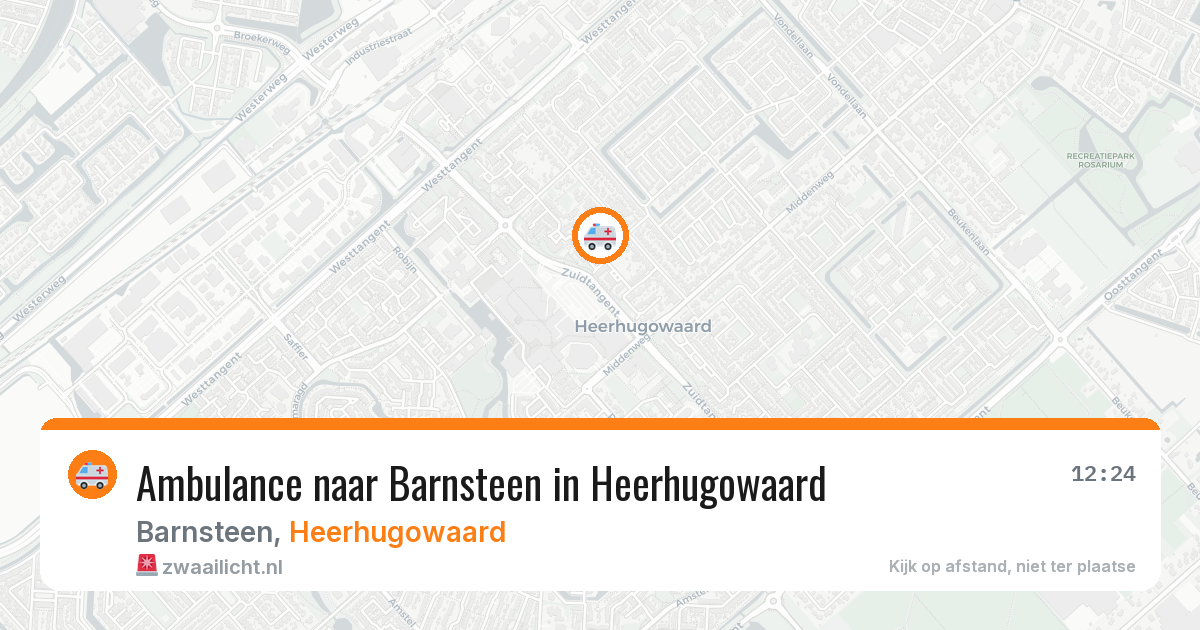 Ambulance naar Barnsteen in Heerhugowaard — 15 mei 2026