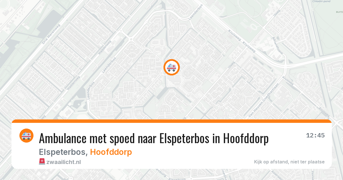 Ambulance met spoed naar Elspeterbos in Hoofddorp — 29 mei 2026