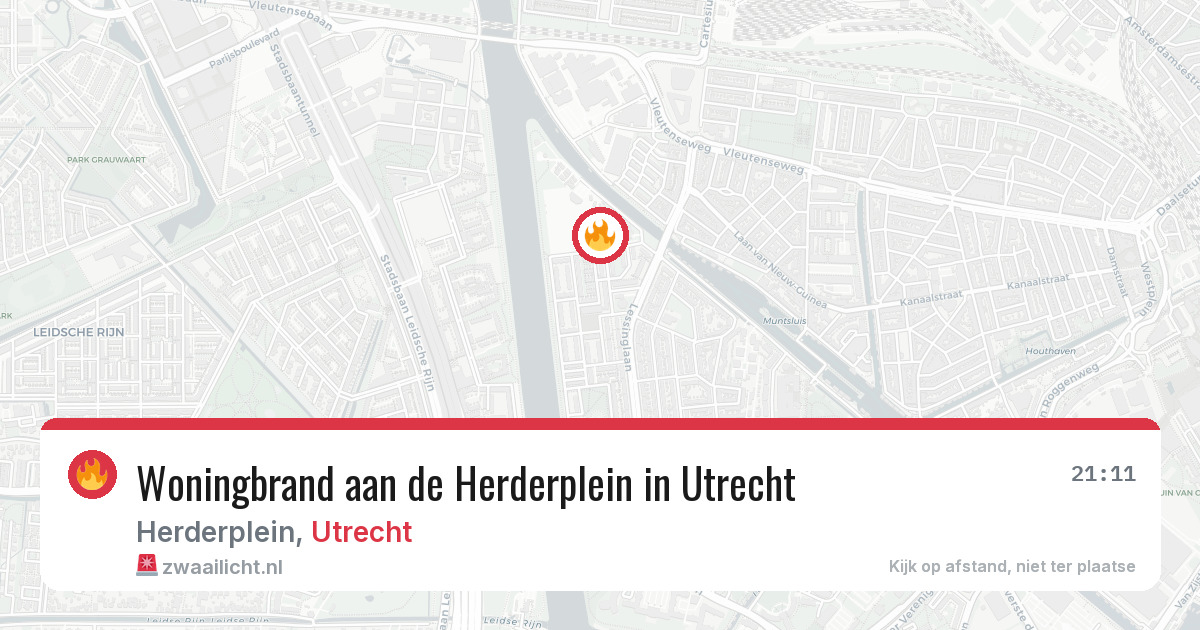 Woningbrand aan de Herderplein in Utrecht — 9 jul 2026