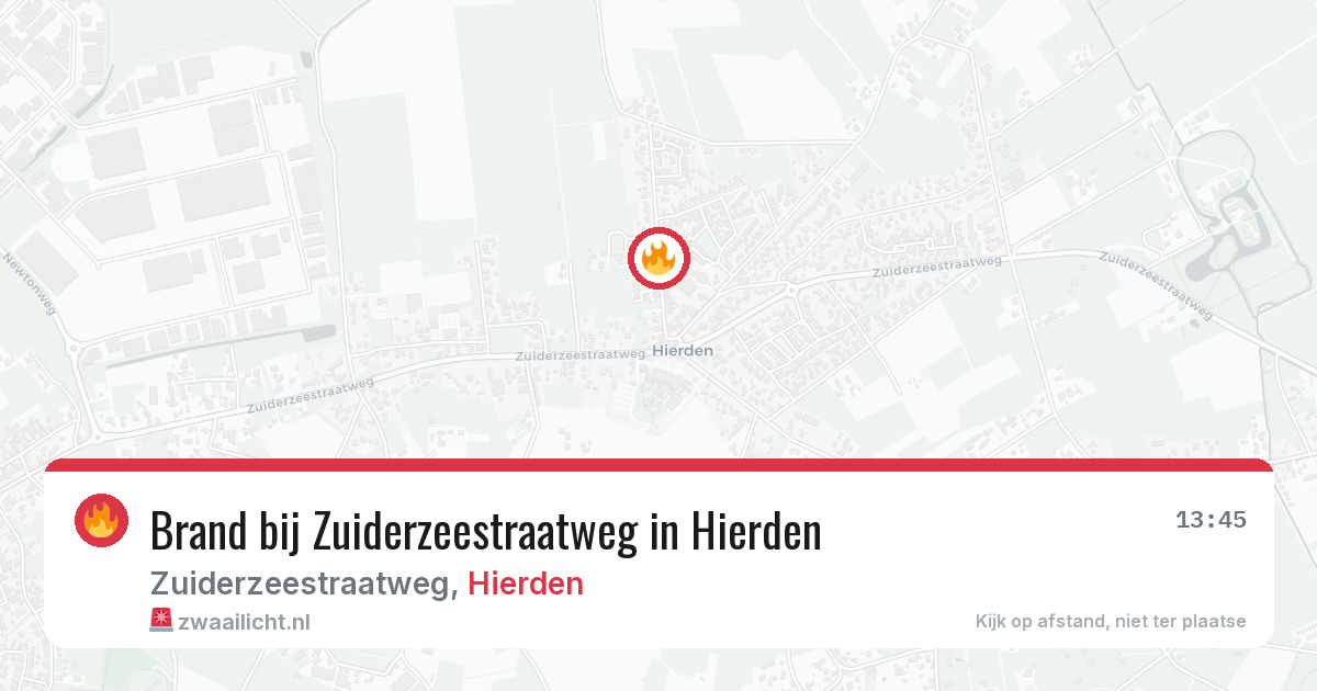 Brand bij Zuiderzeestraatweg in Hierden — 23 mei 2026