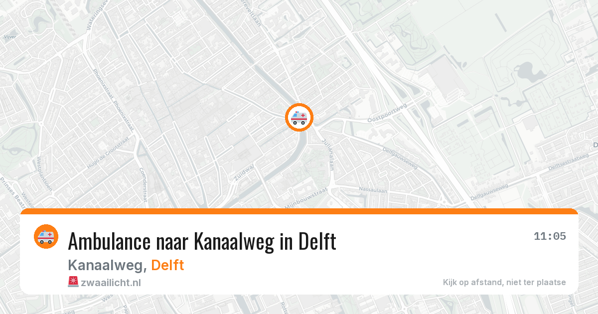 Ambulance naar Kanaalweg in Delft — 27 mei 2026