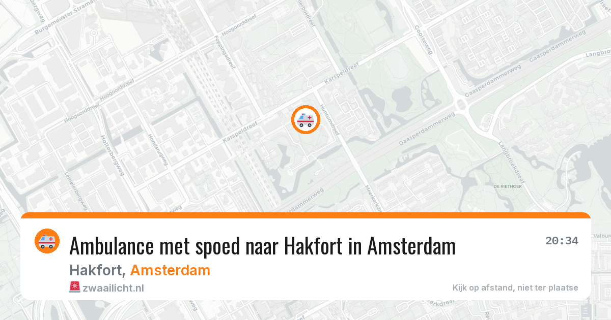 Ambulance met spoed naar Hakfort in Amsterdam — 4 apr 2026