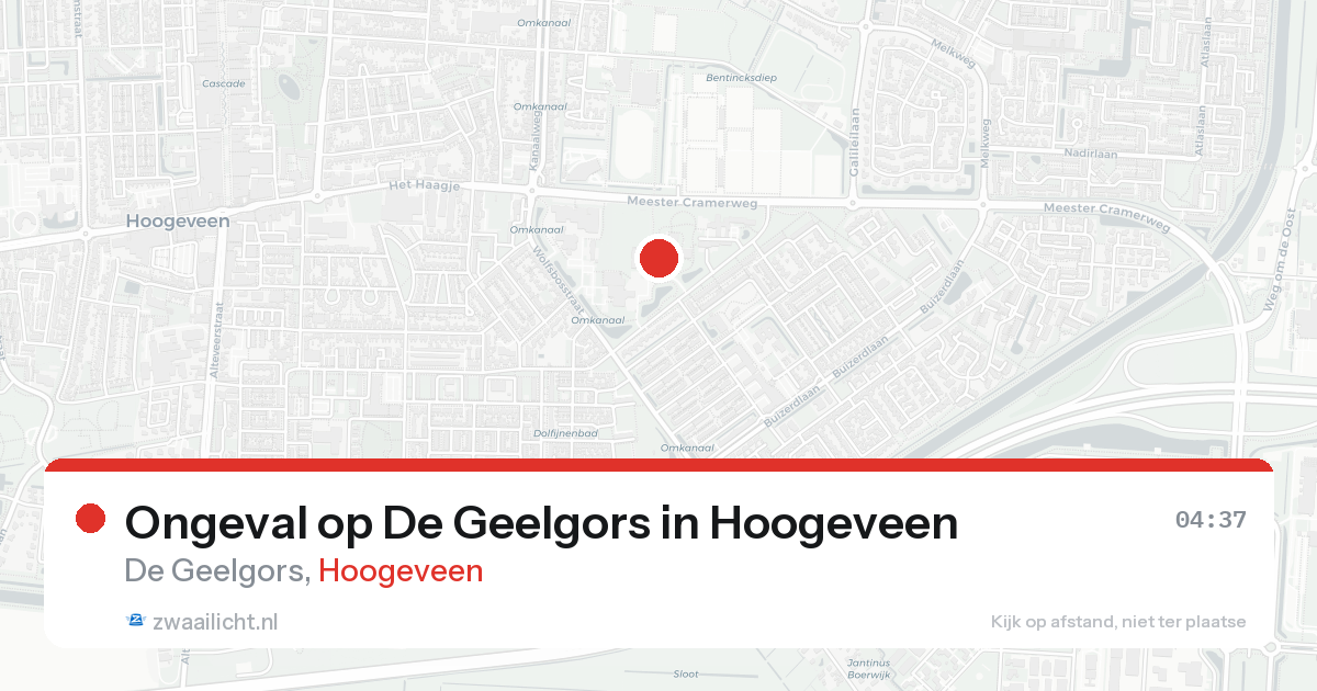 Ongeval op De Geelgors in Hoogeveen — 19 aug 2026