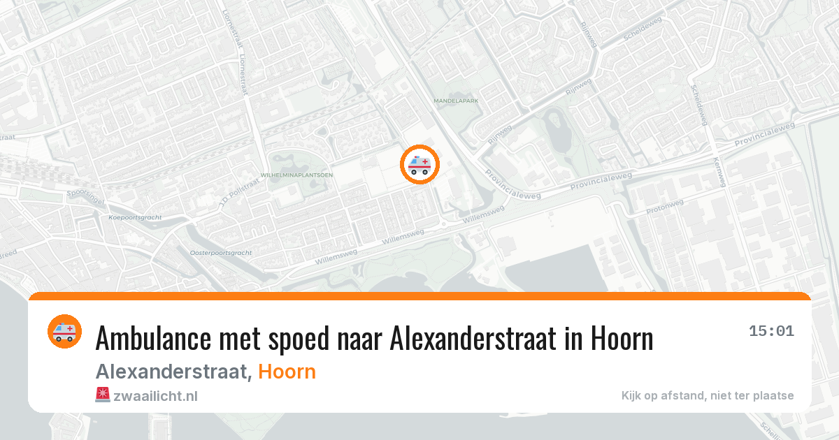Ambulance met spoed naar Alexanderstraat in Hoorn — 10 apr 2026
