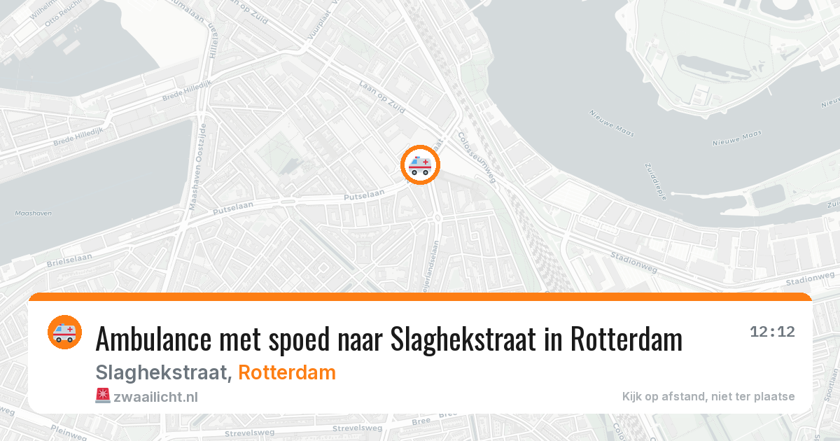 Ambulance met spoed naar Slaghekstraat in Rotterdam — 16 mrt 2026