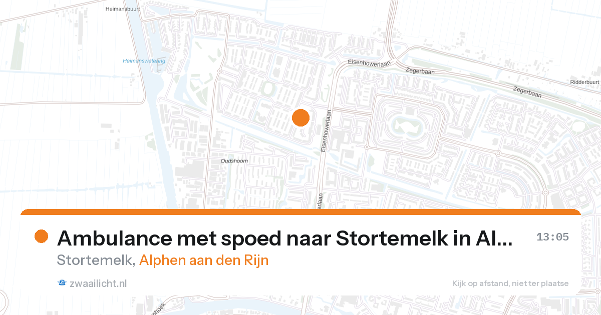 Ambulance met spoed naar Stortemelk in Alphen aan den Rijn — 24 mrt 2026