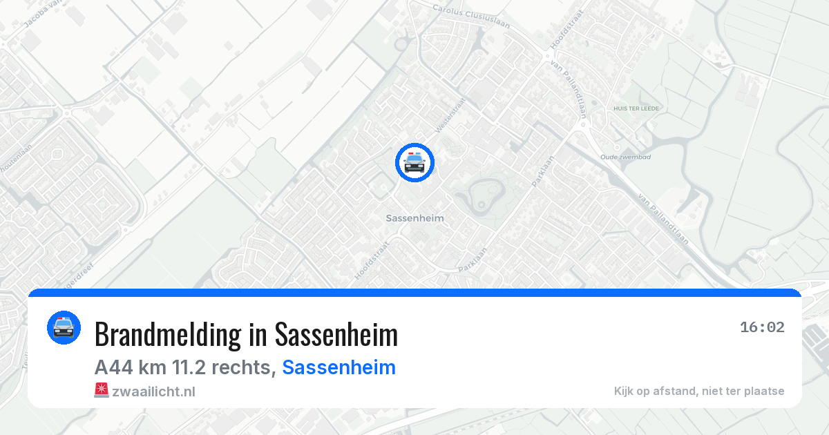 Brandmelding in Sassenheim — 18 jun 2026