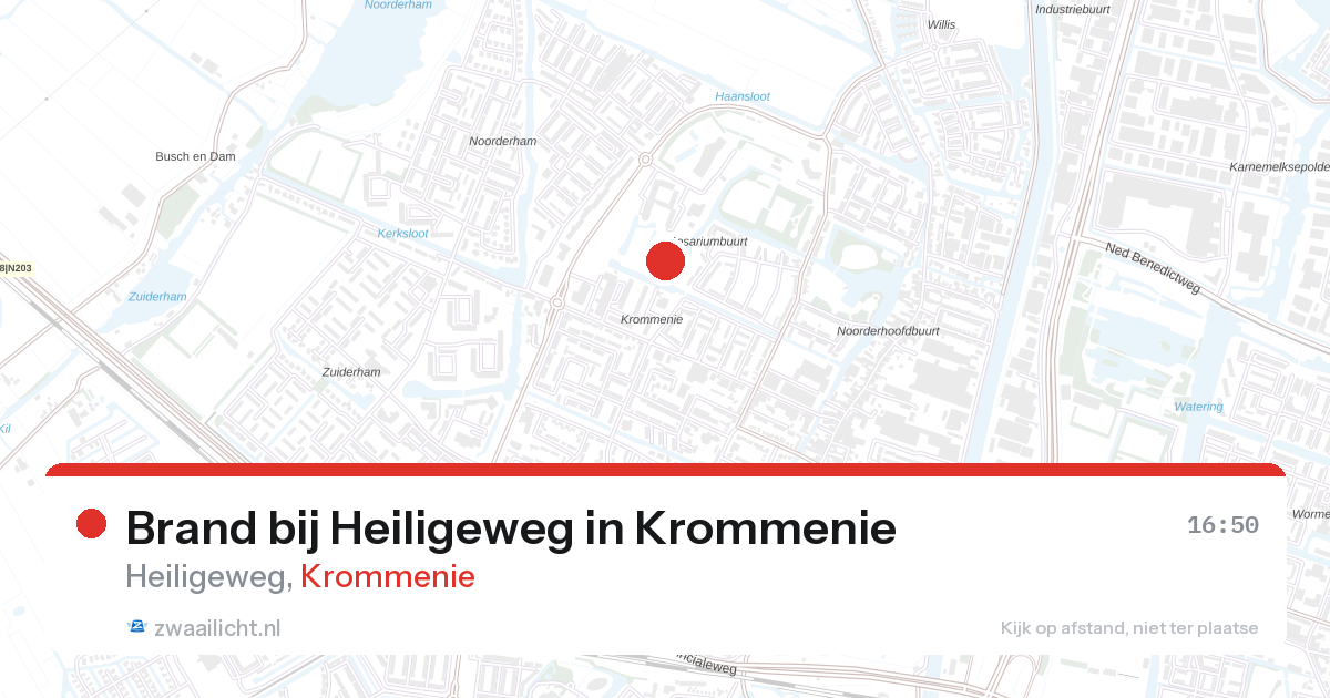 Brand bij Heiligeweg in Krommenie — 4 jun 2026