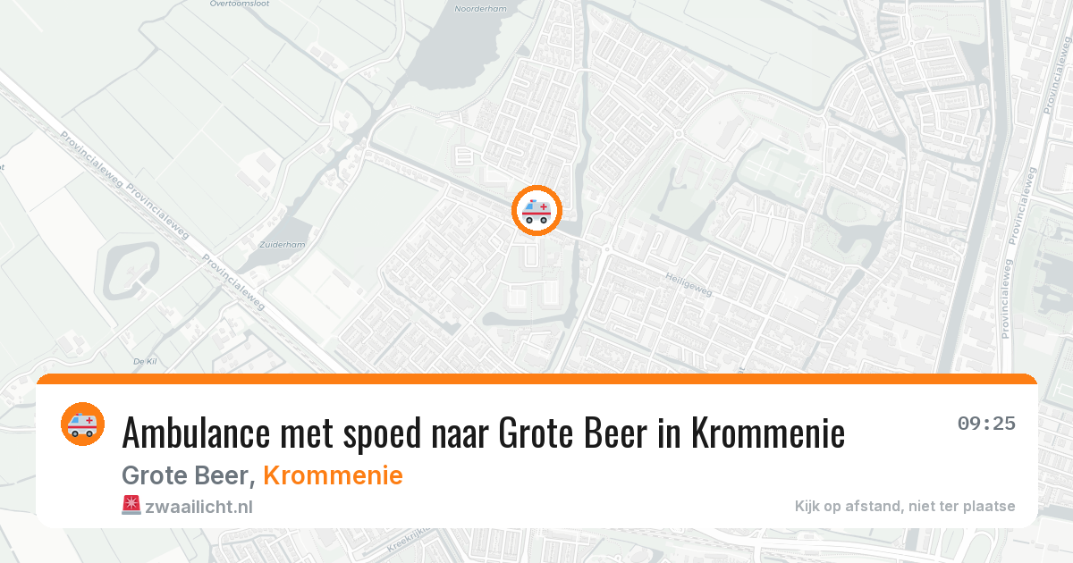 Ambulance met spoed naar Grote Beer in Krommenie — 14 jul 2026