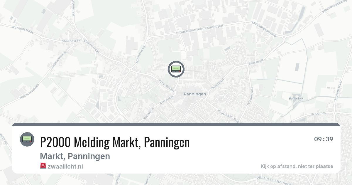 P2000 Melding Markt, Panningen — 6 apr 2026