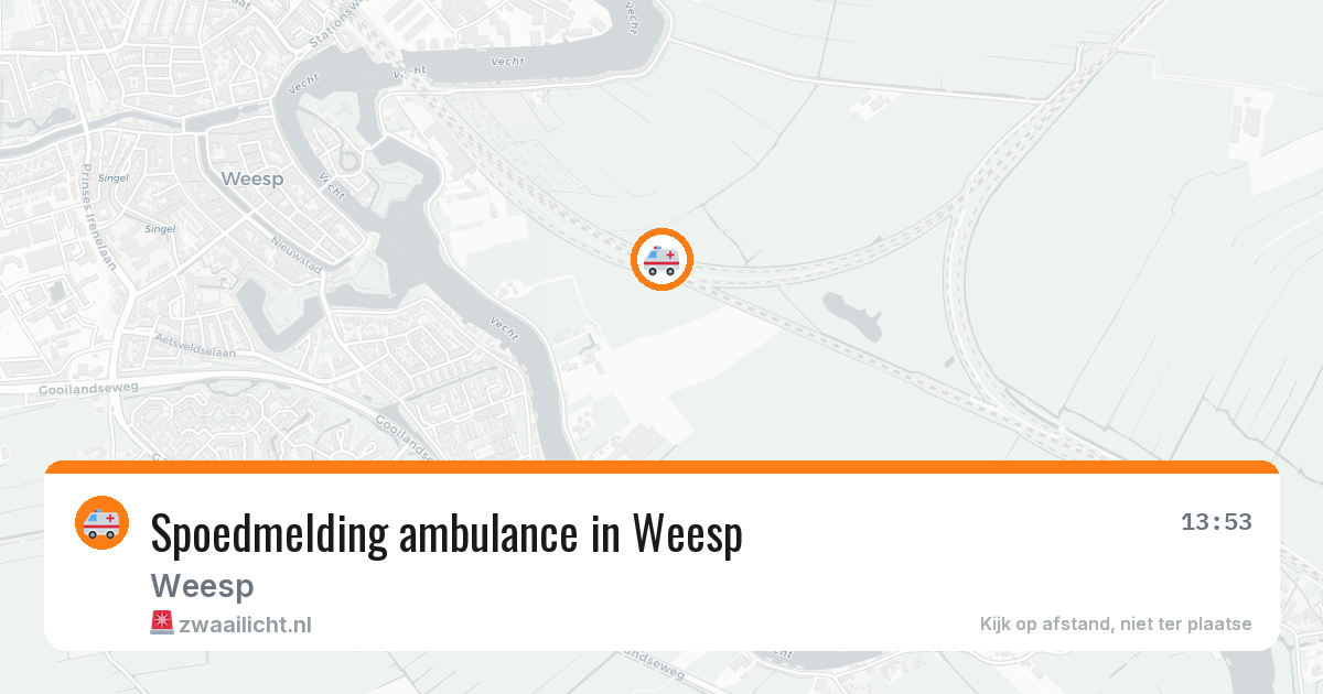 Spoedmelding ambulance in Weesp — 12 aug 2026