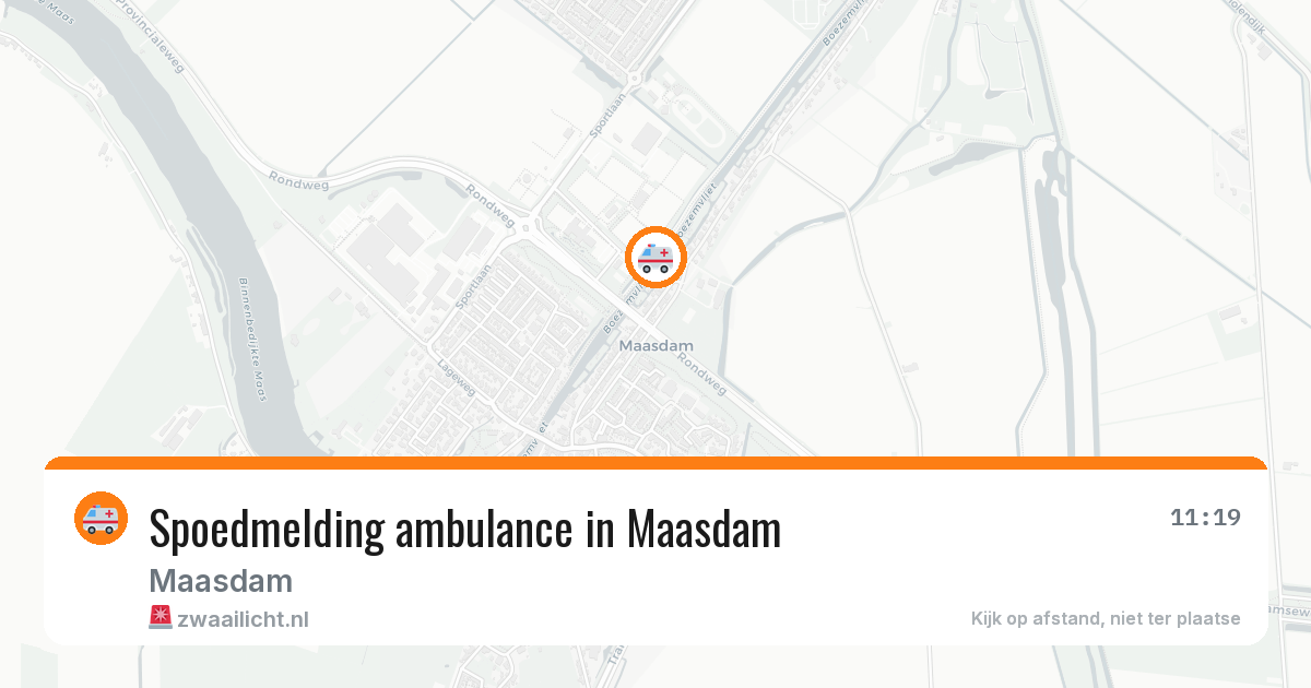 Spoedmelding ambulance in Maasdam — 25 jun 2026