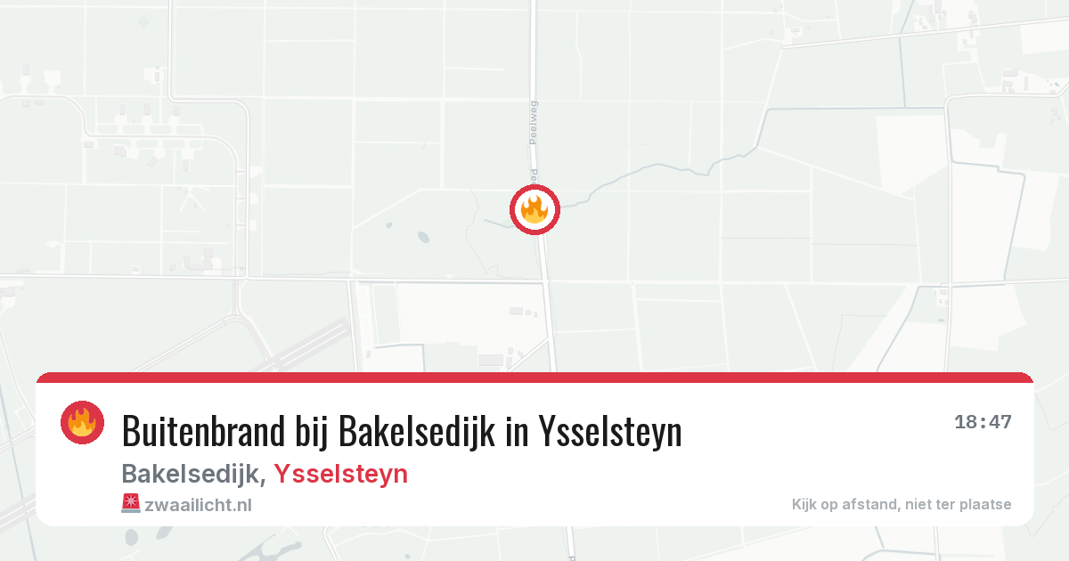 Buitenbrand bij Bakelsedijk in Ysselsteyn — 24 mrt 2026
