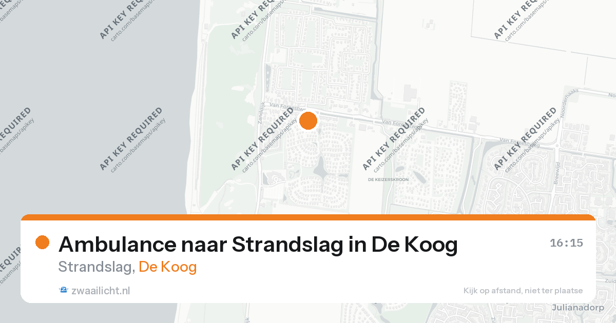 Ambulance naar Strandslag in De Koog — 25 aug 2026