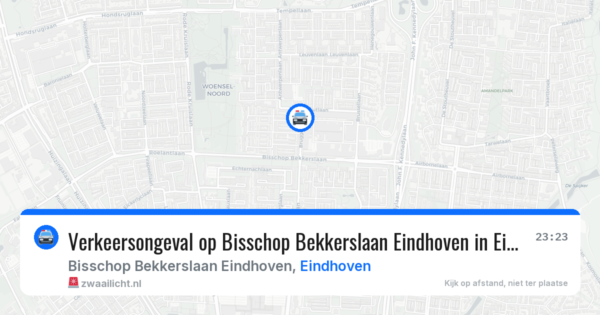 Verkeersongeval op Bisschop Bekkerslaan Eindhoven in Eindhoven — 16 jan 2026