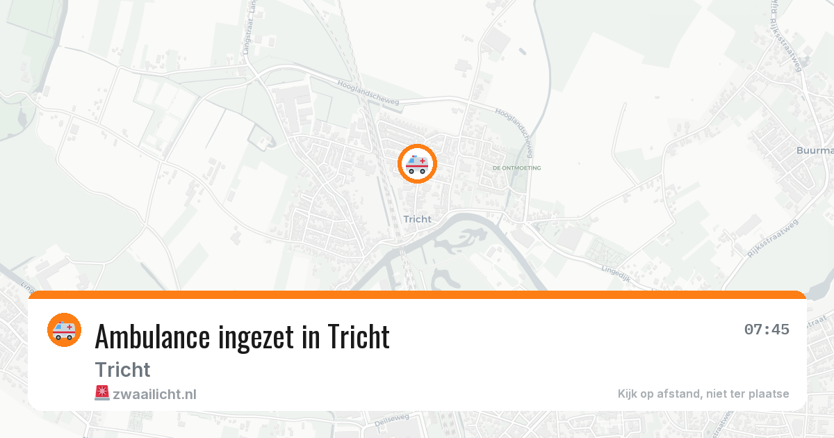 Ambulance ingezet in Tricht — 10 jun 2026