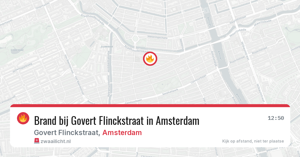 Brand bij Govert Flinckstraat in Amsterdam — 10 aug 2026